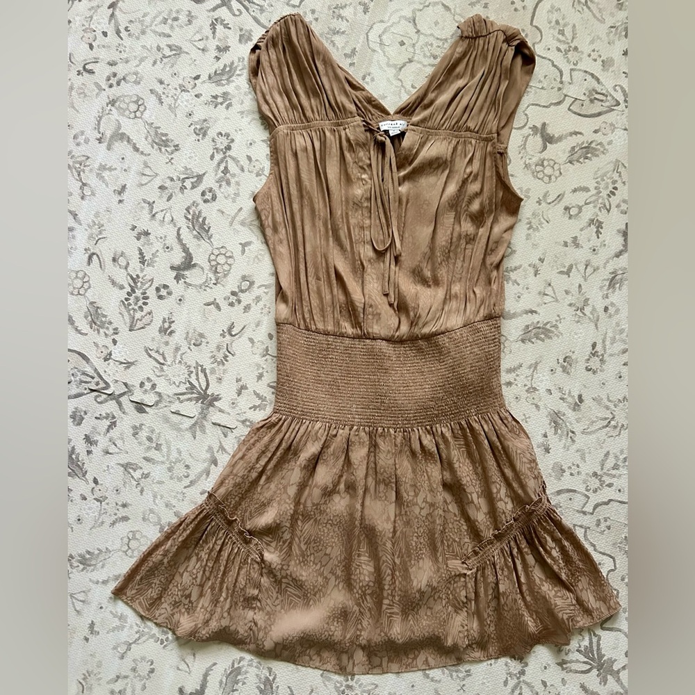 Elegant Brown Sleeveless Dress